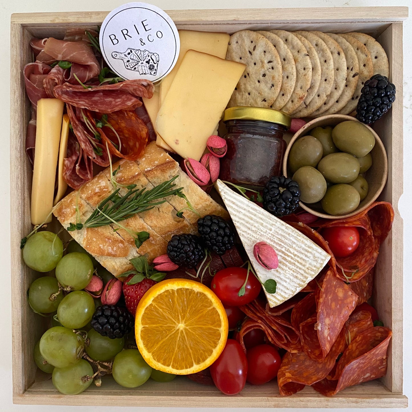 Gourmet charcuterie box (serves 2-4)